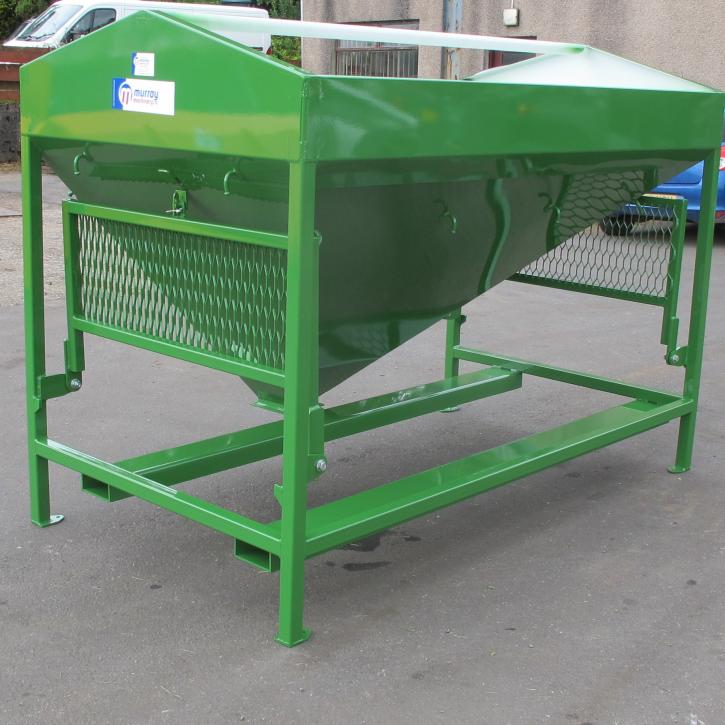 Additive hopper for a 40T bruiser with fork pockets and fold away platforms