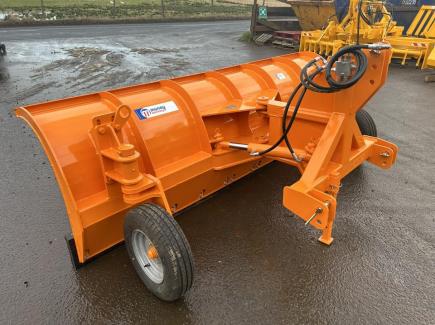 850mm x 2450mm Hydraulic Slew Snow Blade with Pneumatic Castors